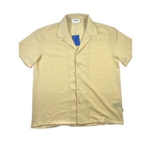 Sixth June Men's XL Yellow Crochet Shirt Short Sleeve Streetwear Fashion‎